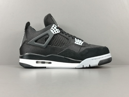 Jordan  Air Jordan 4 Retro SE Black Canvas Men Basketball Shoes Fashion Sneakers