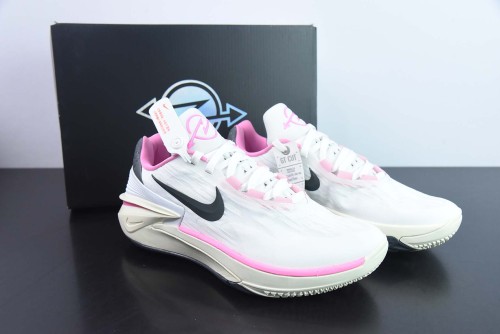 Air Zoom G.T.Cut 2 EP Nike GT2.0 Men Practical Series Basketball Shoes White/Black/Pink