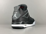 Jordan  Air Jordan 4 Retro SE Black Canvas Men Basketball Shoes Fashion Sneakers