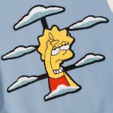 Louis Vuitton x Yayoi kusama Men Casual Sticker Embroidered Simpson Splicing Baseball Uniform Motorcycle Jackets