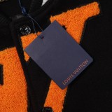Louis Vuitton Men Casual Embroidery Carrying Squirrel Splicing Baseball Uniform Motorcycle Jackets