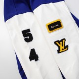 Louis Vuitton Men Casual Embroidery Robot Splicing Baseball Uniform Motorcycle Jackets
