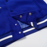 Louis Vuitton Men Casual Embroidery Robot Splicing Baseball Uniform Motorcycle Jackets