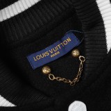 Louis Vuitton Men Casual Embroidery Dove of Peace Splicing Baseball Uniform Motorcycle Jackets