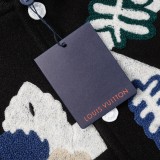 Louis Vuitton Men Casual Embroidery Dove of Peace Splicing Baseball Uniform Motorcycle Jackets
