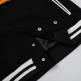 Louis Vuitton Men Casual Embroidery Carrying Squirrel Splicing Baseball Uniform Motorcycle Jackets