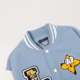 Louis Vuitton x Yayoi kusama Men Casual Sticker Embroidered Simpson Splicing Baseball Uniform Motorcycle Jackets