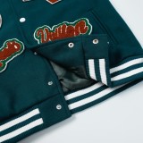Louis Vuitton Men Casual Embroidery Boxer Splicing Baseball Uniform Motorcycle Jackets