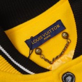 Louis Vuitton Men Casual Embroidery Tiger Splicing Baseball Uniform Motorcycle Jacket