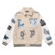 Louis Vuitton Men Casual Embroidery Bugs Bunny Splicing Baseball Uniform Motorcycle Jackets