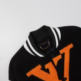 Louis Vuitton Men Casual Embroidery Carrying Squirrel Splicing Baseball Uniform Motorcycle Jackets