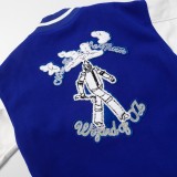 Louis Vuitton Men Casual Embroidery Robot Splicing Baseball Uniform Motorcycle Jackets