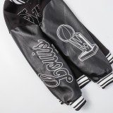 Louis Vuitton x NBA Men Casual Applique Embroidery Splicing Baseball Uniform Motorcycle Jackets