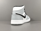 Nike Air Jordan 1 Mid Light Smoke Grey Unisex Casual Basketball Sneakers Shoes