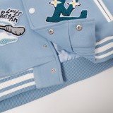 Louis Vuitton x Yayoi kusama Men Casual Sticker Embroidered Simpson Splicing Baseball Uniform Motorcycle Jackets