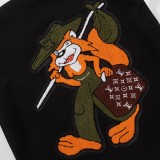 Louis Vuitton Men Casual Embroidery Carrying Squirrel Splicing Baseball Uniform Motorcycle Jackets