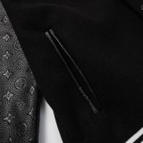Louis Vuitton Men Casual Embroidery Demon Avatar Splicing Baseball Uniform Motorcycle Jackets