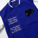 Louis Vuitton Men Casual Embroidery Robot Splicing Baseball Uniform Motorcycle Jackets
