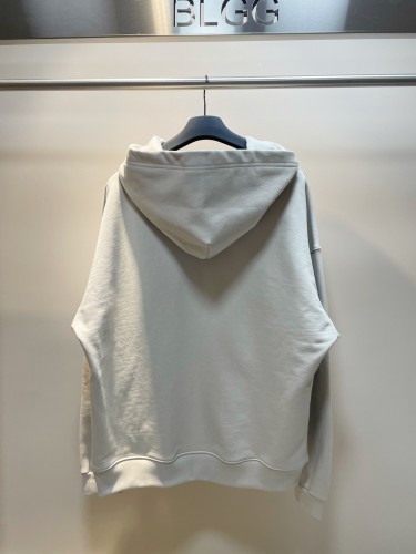 Balenciaga Unisex Casual Split Splashing Ink Print Hooded Pullover Sweatshirt