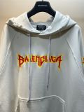 Balenciaga Unisex Casual Split Splashing Ink Print Hooded Pullover Sweatshirt
