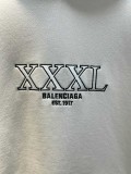 Balenciaga Unisex Casual Split Splashing Ink Print Hooded Pullover Sweatshirt