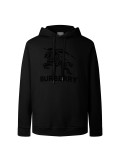 Burberry Unisex Casual Equestrian Knight 3D Towel Embroidered Hoodies Pullover Sweatshirt