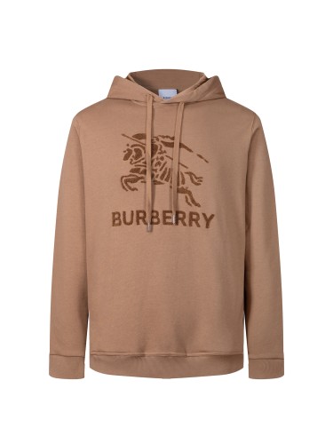 Burberry Unisex Casual Equestrian Knight 3D Towel Embroidered Hoodies Pullover Sweatshirt