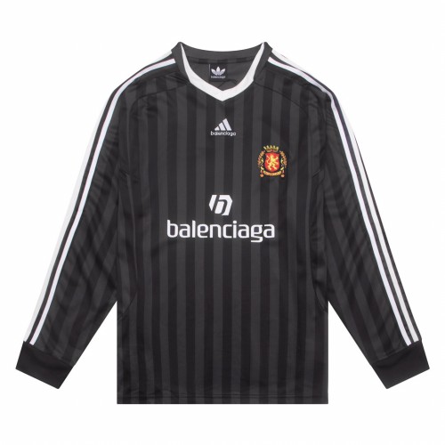 Balenciaga x Adidas Unisex Casual Striped Long Sleeve Pullover Sweatshirt