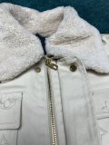 Louis Vuitton Men Casual Monogram Pattern Detachable Wool Collar Letter Work Jacket Coats