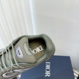 Dior Classic B30 Low Fashion CD Letter Logo Unisex Mesh Sneakers Shoes Olive Green
