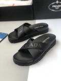 Prada Fashion Men Slip-On Slippers Casual Shoes Black Sandal