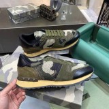 Valentino Fashion Camouflage Patchwork Casual Sports Shoes Men Street Sneakers