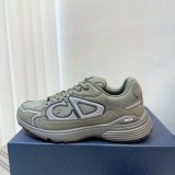 Dior Classic B30 Low Fashion CD Letter Logo Unisex Mesh Sneakers Shoes Olive Green