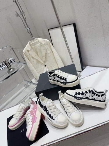 AMIRI Fashion Women Star Decal Low Sports Board Shoes Casual Sneakers
