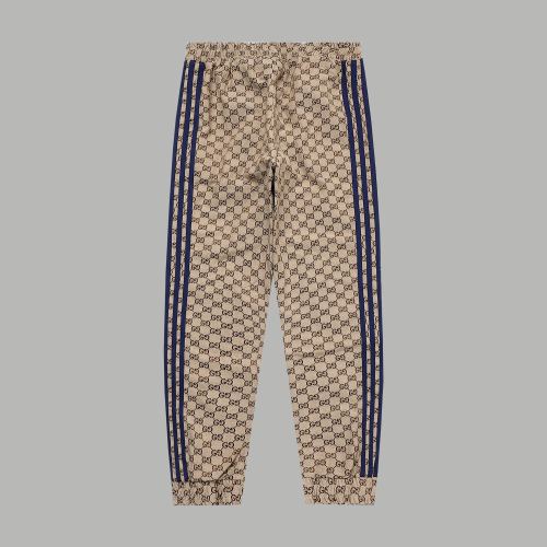 Gucci x Adidas Unisex Casual Fashion Classic Full Logo Ribbon Embroidery Pants