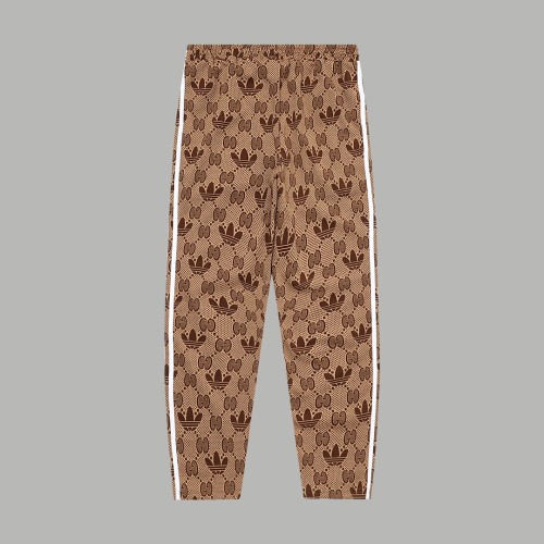 Gucci x Adidas Unisex Casual Fashion Classic Full Logo Jacquard Pants