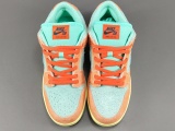 Nike DUNK SB Low Orange and Emerald Rise Unisex Casual Board Shoes Street Sneakers