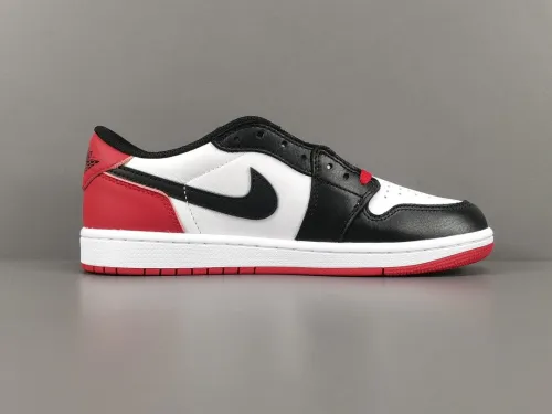 Nike Jordan Air Jordan 1 Low AJ1 OG  Black Toe   Unisex Basketball Sneakers Shoes