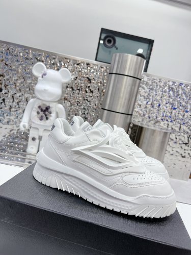 Versace Odissea Fashion Cowhide Casual Sports Shoes Unisex La Medusa Element 3D Sneakers