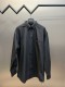 Balenciaga Cola Embroidery Pocket Long Sleeve Shirts Plain Cotton Fabric Black Shirts