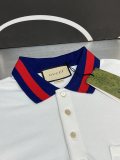 Gucci Contrast Collar Polo Short Sleeve Men Embroidery Business Casual T-Shirts