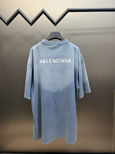 Balenciaga Embroidery Letters Short Sleeve Unisex Oversize Casual T-Shirts