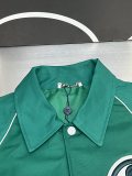 Louis Vuitton Spliced Green Retro baseball Jacket Fashion Unisex Jackets Coats
