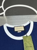 Gucci 1921 Color Matching Logo Short Sleeves Unisex Cotton Casual T-Shirts