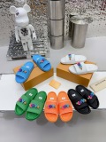 Louis Vuitton Waterfront Crystal letter Buckle Monogram Relief Slippers Sandal