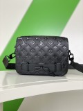 Louis Vuitton M57307 Steamer New Classic Retro Monogram Taurillon Messenger Hand Bag Sizes:23.5*17*6CM