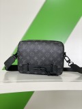 Louis Vuitton M45585 Steamer New Classic Retro Monogram Eclipse Messenger Hand Bag Sizes:23.5*17*6CM