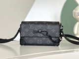 Louis Vuitton M81746 M81783 M82534 Steamer Mini Handbag Monogram Eclipse Hand Bag Sizes:18*11*6.5CM