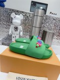Louis Vuitton Waterfront Crystal letter Buckle Monogram Relief Slippers Sandal