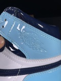 Nike Jordan Air Jordan 1 High Retro UNC Patent Unisex Basketball Sneakers Shoes